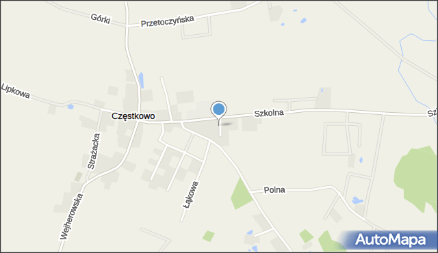 Częstkowo gmina Szemud, Osiedlowa, mapa Częstkowo gmina Szemud