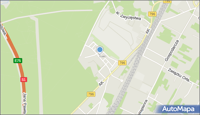 Dąbrowa Górnicza, Osiedle Robotnicze, mapa Dąbrowa Górnicza