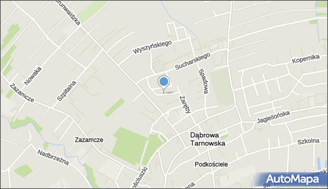 Dąbrowa Tarnowska, Osiedle Westerplatte, mapa Dąbrowa Tarnowska