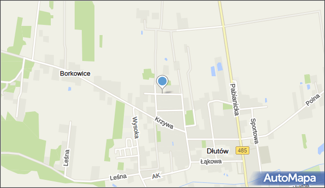 Dłutów, Osiedlowa, mapa Dłutów