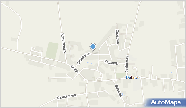Dobrcz, Osiedlowa, mapa Dobrcz