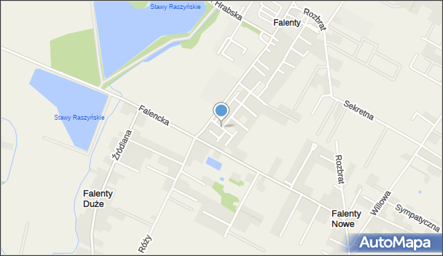 Falenty, Ostromęckiego J., mapa Falenty