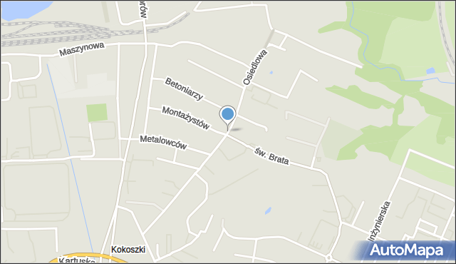 Gdańsk, Osiedlowa, mapa Gdańska