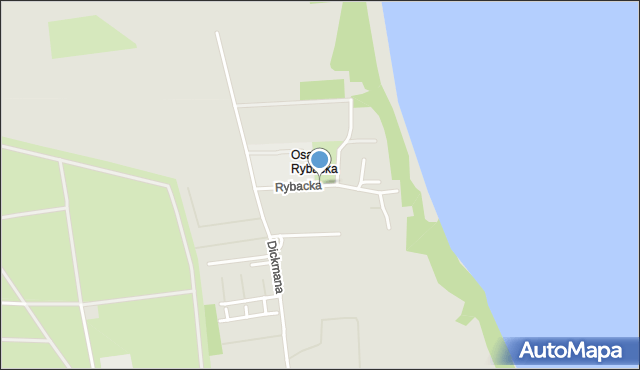 Gdynia, Osada Rybacka, mapa Gdyni