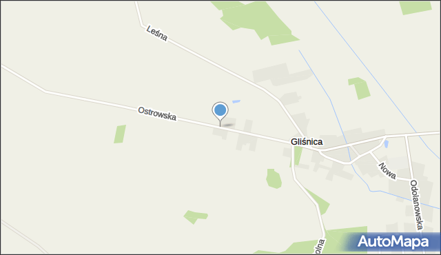 Gliśnica gmina Odolanów, Ostrowska, mapa Gliśnica gmina Odolanów