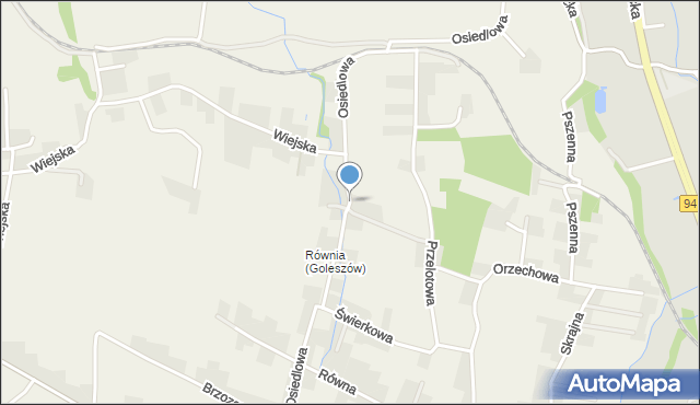 Goleszów powiat cieszyński, Osiedlowa, mapa Goleszów powiat cieszyński