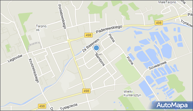 Grudziądz, Ossowskiego, mapa Grudziądza