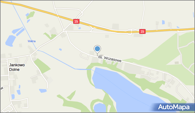 Jankowo Dolne, Osiedle Wczasowe, mapa Jankowo Dolne