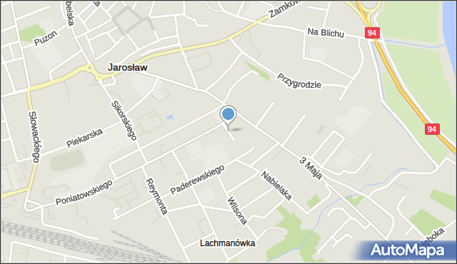 Jarosław, Osiedle Kalinki Waleriana, mapa Jarosławia