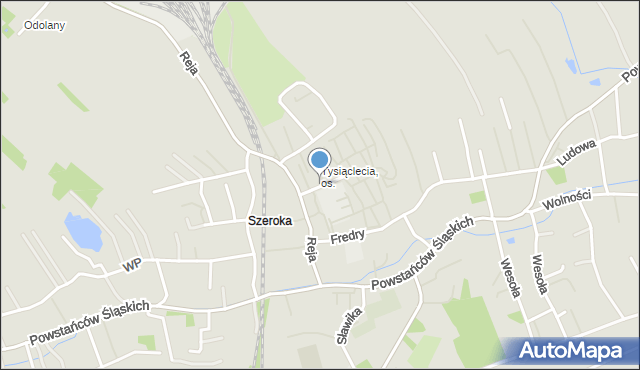 Jastrzębie-Zdrój, Osiedle Tysiąclecia, mapa Jastrzębie-Zdrój