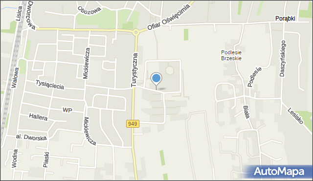 Jawiszowice, Osiedle Paderewskiego Ignacego Jana, mapa Jawiszowice