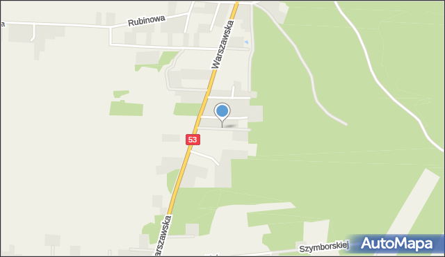 Kadzidło, Ostrobramska, mapa Kadzidło