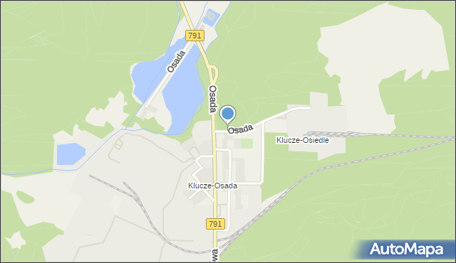 Klucze powiat olkuski, Osada, mapa Klucze powiat olkuski