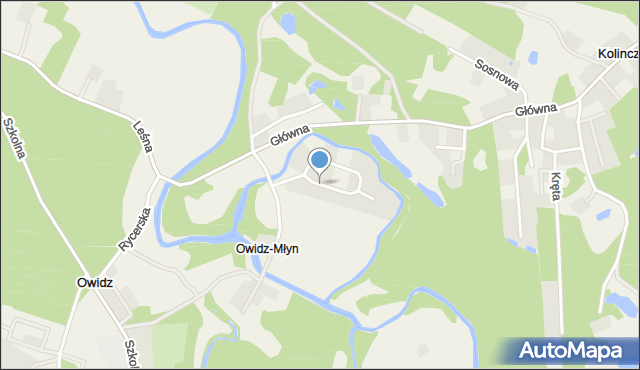 Kolincz, Osiedle na Wyspie, mapa Kolincz
