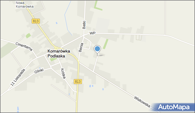 Komarówka Podlaska, Osiedlowa, mapa Komarówka Podlaska