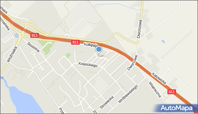 Kórnik, Osiedle Krasickiego Ignacego, mapa Kórnik