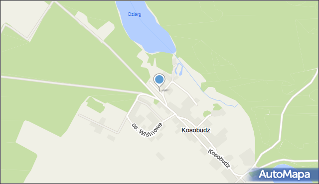 Kosobudz, Osiedle Akacjowe, mapa Kosobudz