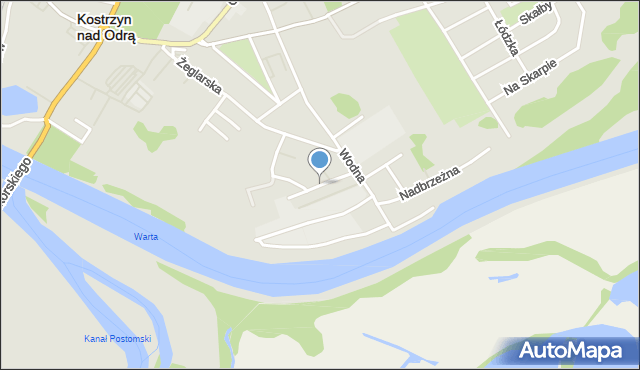 Kostrzyn nad Odrą, Osiedle Nad Wartą, mapa Kostrzyn nad Odrą