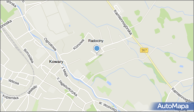 Kowary powiat karkonoski, Osiedle Wichrowa Równia, mapa Kowary powiat karkonoski