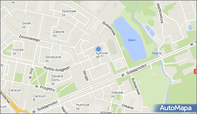 Kraków, Osiedle Szkolne, mapa Krakowa