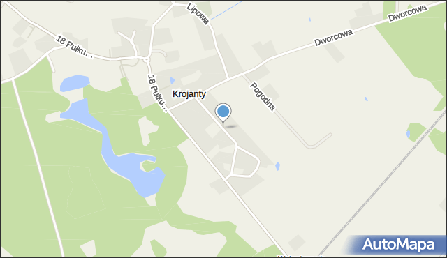 Krojanty, Osiedlowa, mapa Krojanty