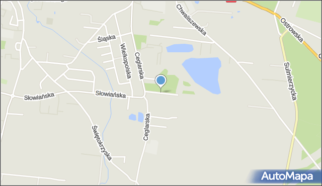 Krotoszyn, Osiedle Robińskich, mapa Krotoszyna