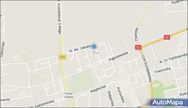 Leszno, Osiedle Wieniawa, mapa Leszno