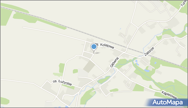 Lipinki Łużyckie, Osiedle Kolejowe, mapa Lipinki Łużyckie