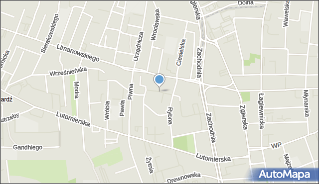 Łódź, Osiedlowa, mapa Łodzi