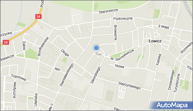 Łowicz, Osiedle Noakowskiego Stanisława, mapa Łowicza
