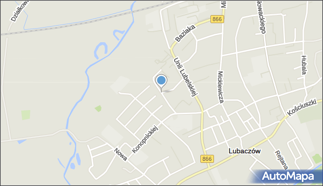 Lubaczów, Osiedle Unii Lubelskiej, mapa Lubaczów