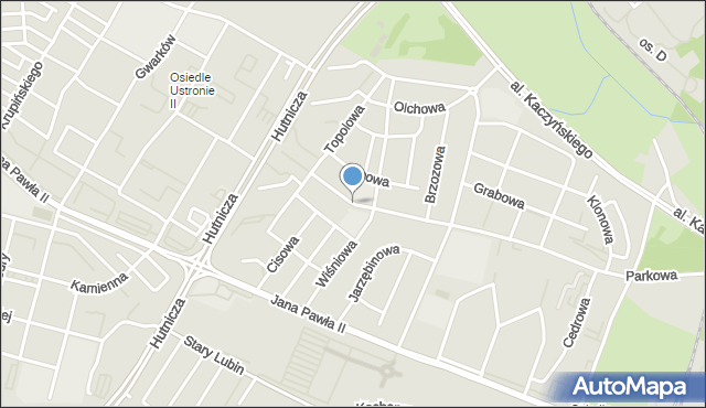 Lubin, Osiedlowa, mapa Lubin