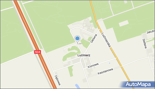 Lućmierz-Las, Osiedlowa, mapa Lućmierz-Las