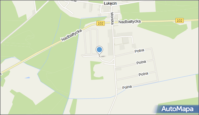 Łukęcin, Osiedle Brzozowe, mapa Łukęcin