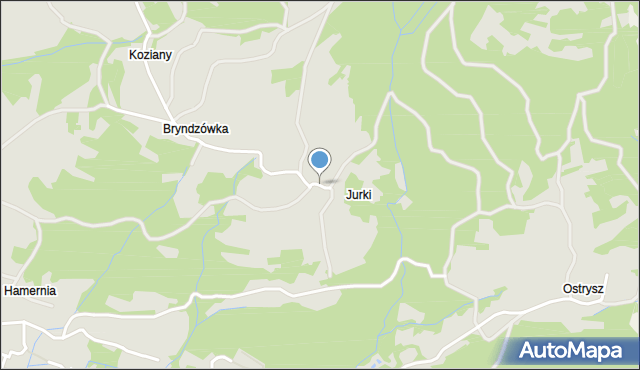 Maków Podhalański, Osiedle Jurki, mapa Maków Podhalański