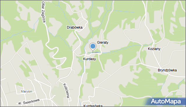 Maków Podhalański, Osiedle Kurdasy, mapa Maków Podhalański