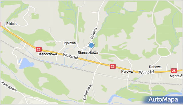 Maków Podhalański, Osiedle Stanaszkowa, mapa Maków Podhalański