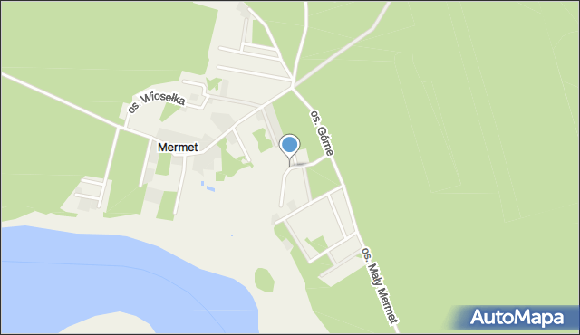 Mermet, Osiedle Górne, mapa Mermet