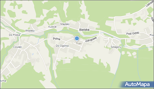 Międzybrodzie Bialskie, Osiedlowa, mapa Międzybrodzie Bialskie
