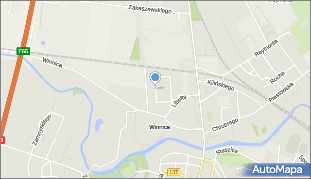 Międzyrzecz, Osiedle Zamkowe, mapa Międzyrzecz