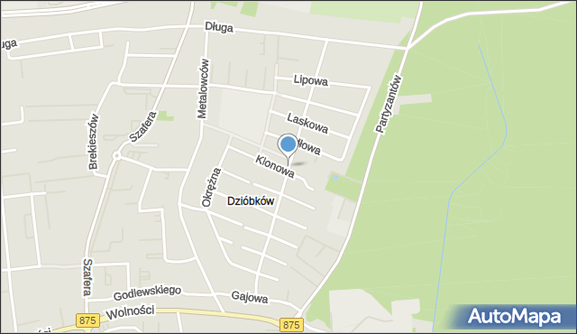 Mielec, Osiedlowa, mapa Mielca