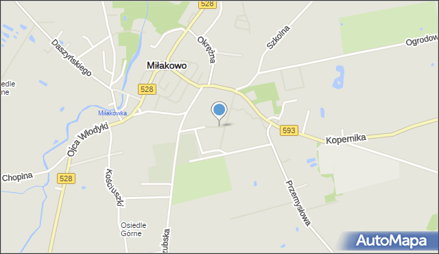 Miłakowo, Osiedle Kolorowe, mapa Miłakowo