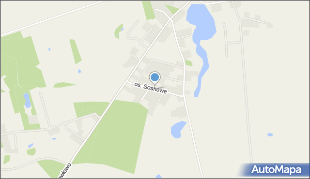 Mnichowo gmina Gniezno, Osiedle Sosnowe, mapa Mnichowo gmina Gniezno