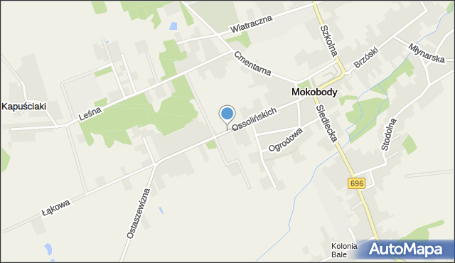 Mokobody, Ossolińskich, mapa Mokobody