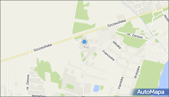 Morzyczyn gmina Kobylanka, Osiedle Południowe, mapa Morzyczyn gmina Kobylanka