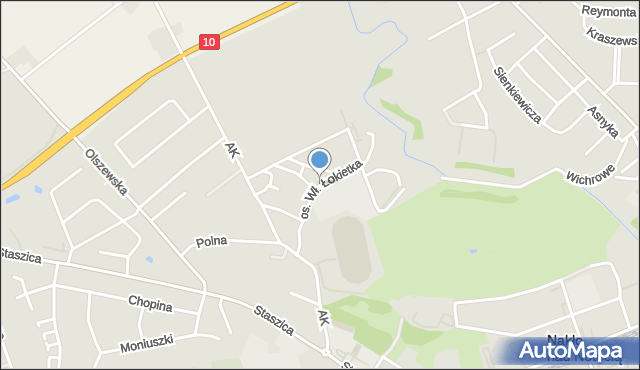 Nakło nad Notecią, Osiedle Króla Władysława Łokietka, mapa Nakło nad Notecią