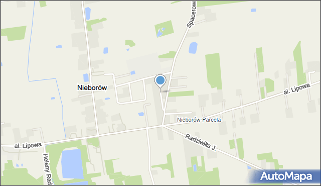 Nieborów powiat łowicki, Osiedlowa, mapa Nieborów powiat łowicki