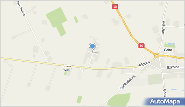 Nowa Góra gmina Staroźreby, Osiedlowa, mapa Nowa Góra gmina Staroźreby