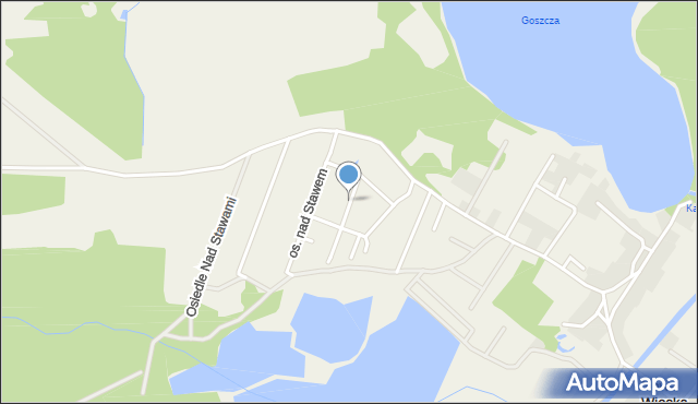 Nowa Wioska gmina Lubrza, Osiedle nad Stawem, mapa Nowa Wioska gmina Lubrza