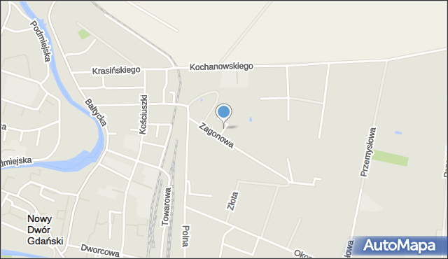 Nowy Dwór Gdański, Osiedle na Wspólnej, mapa Nowy Dwór Gdański